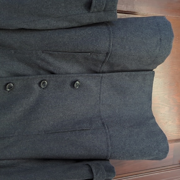 Kenneth Cole Reaction Dark Gray Wool Blend Winter Coat Size 14 - Picture 3 of 8